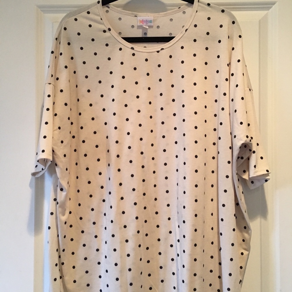 B & W polka dot LuLaRoe irma